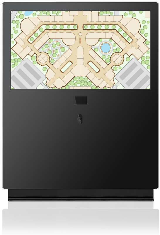 Fröscher Medientechnik Stele Schwarz Digital Signage